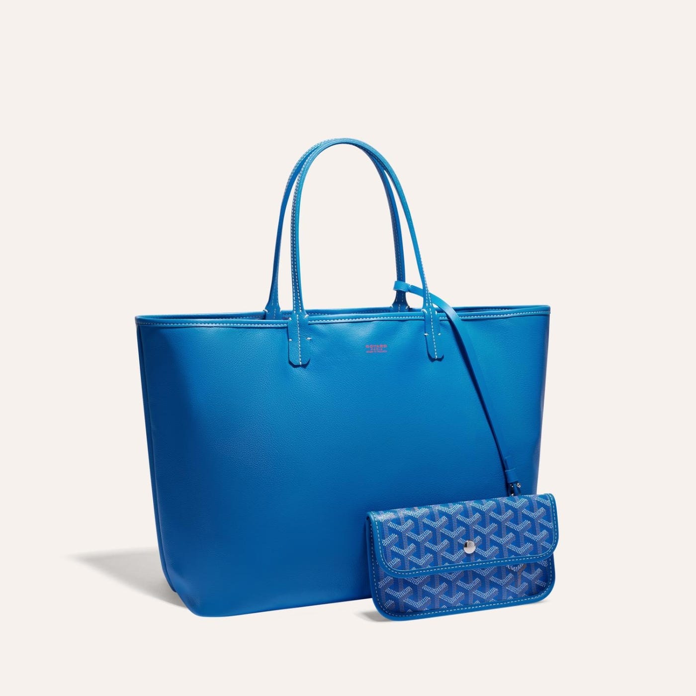 Goyard Goyardine Sky Blue Anjou PM Reversible Tote Palladium Hardware - Image 1